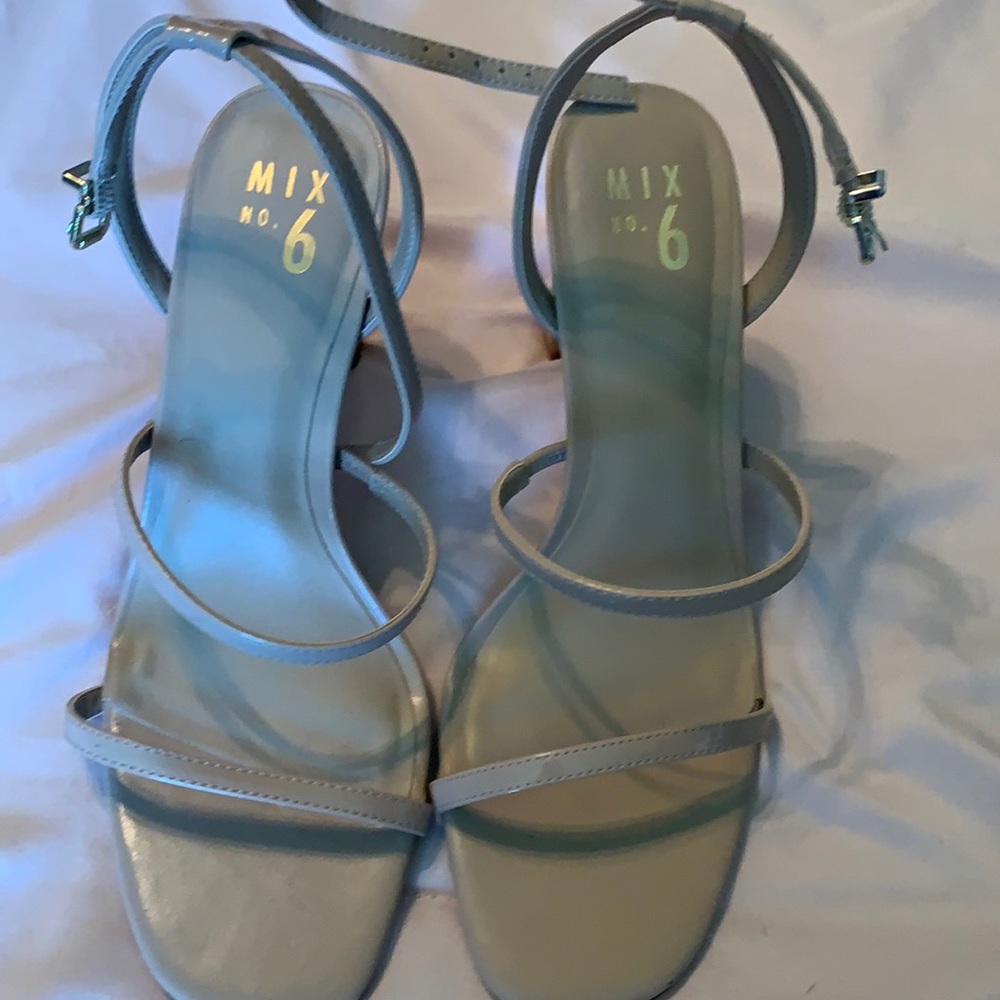 Cream strap heels
